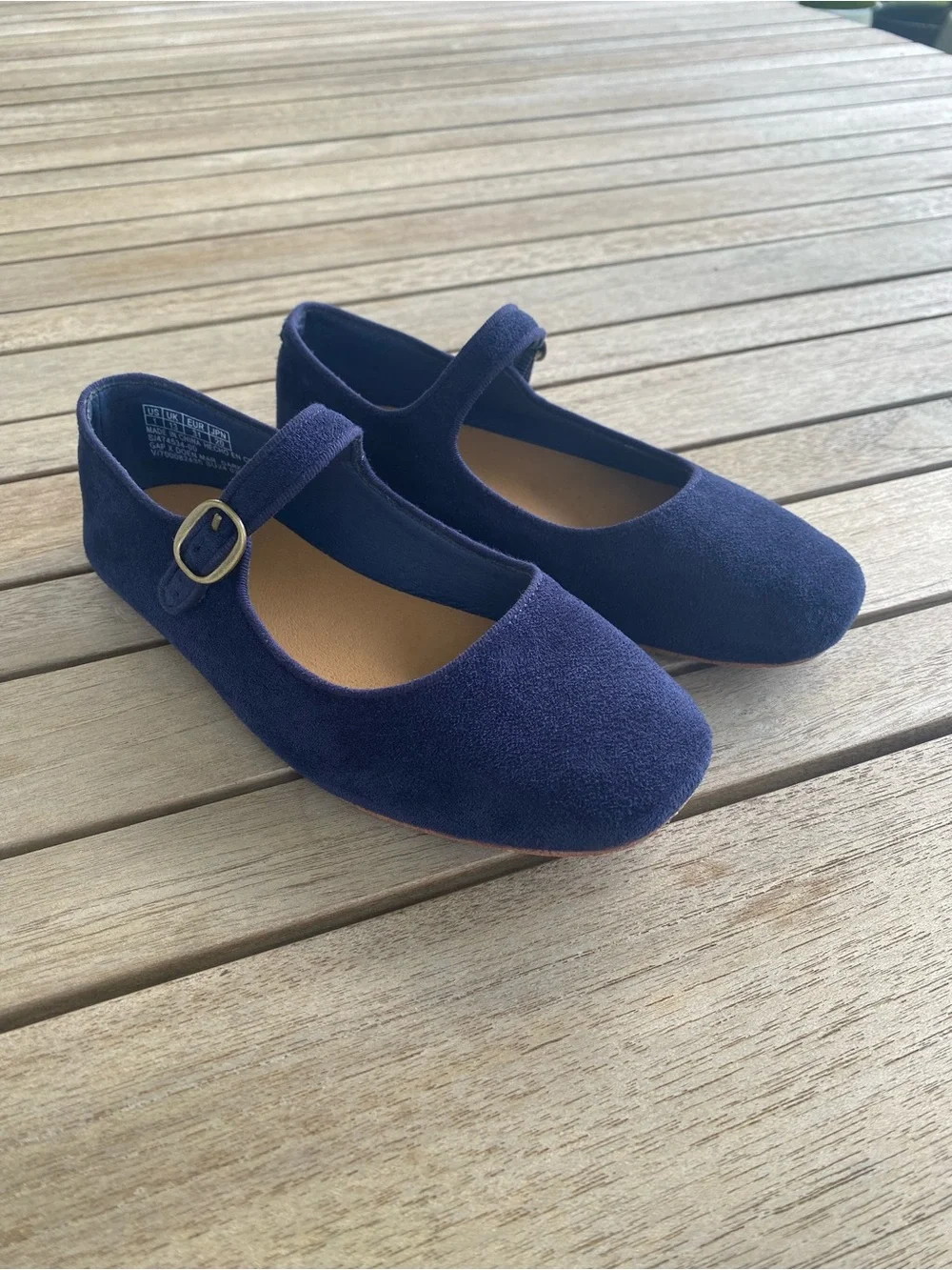Gap x Doen Girls Navy Mary Jane Flats with Buckle Strap